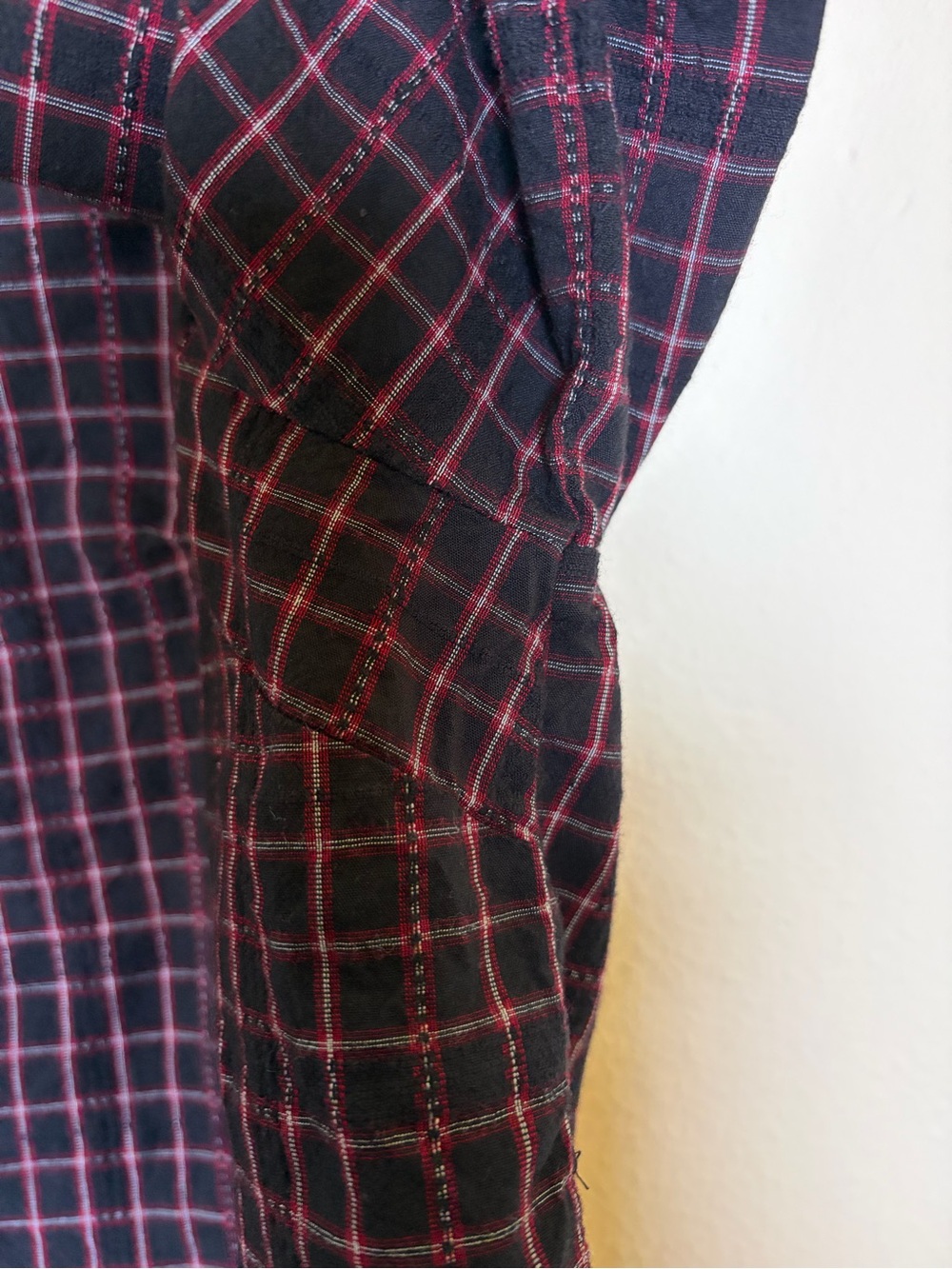 Time and Tru Plaid Peplum Tie Front Blouse XXXL 22 - Picture 6 of 8